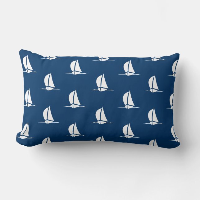 Sailboat Accent Pillow (Front)