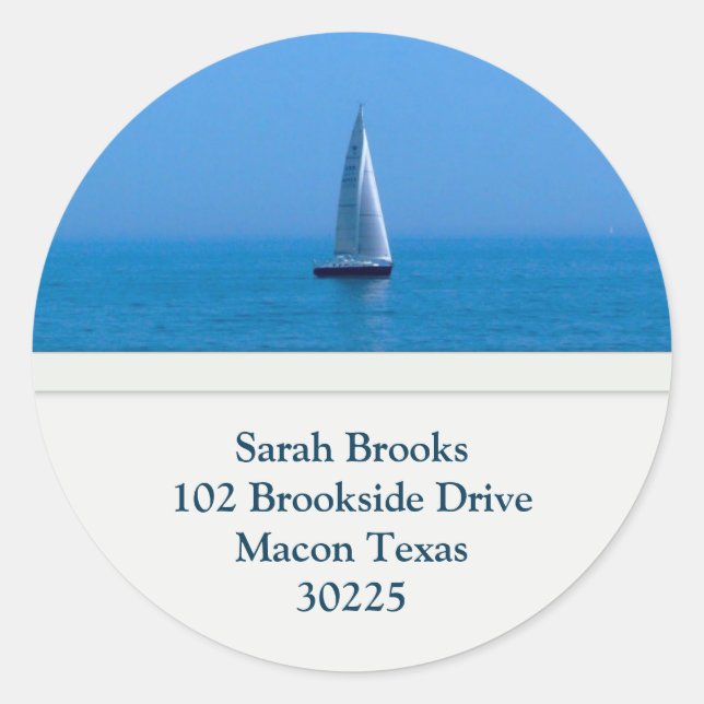 Sailboat Address Labels (Front)