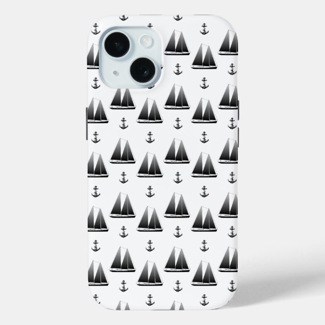 Sailboat And Anchor Case-Mate iPhone Case (Back)