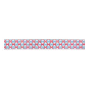 Sailboat and anchor pattern grosgrain ribbon