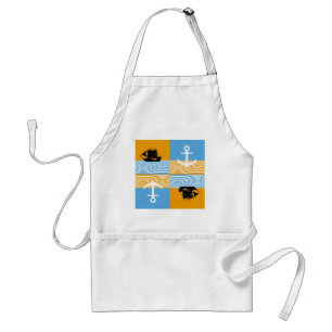 Sailboat and anchor pattern standard apron