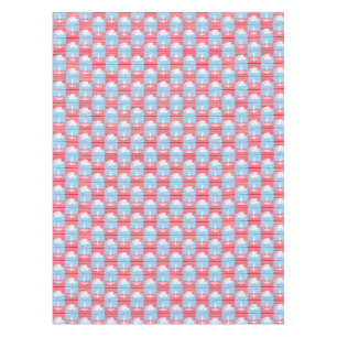 Sailboat and anchor pattern tablecloth