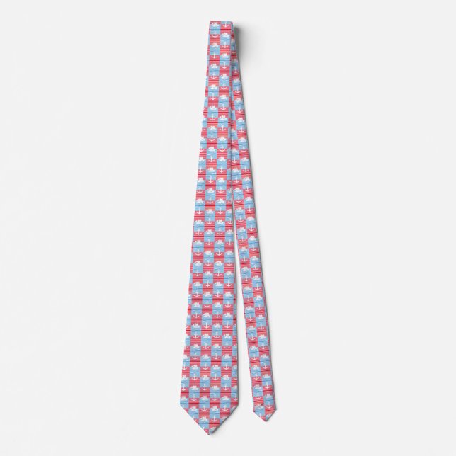 Sailboat and anchor pattern tie (Front)