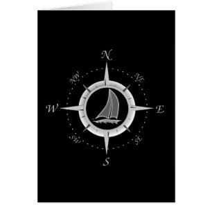 Sailboat And Compass Rose