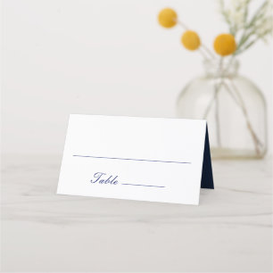 Sailboat and Sea   Nautical Navy Gold Wedding Place Card