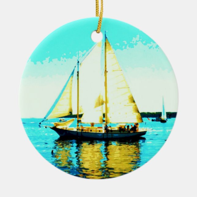 sailboat and whale ornament (Front)