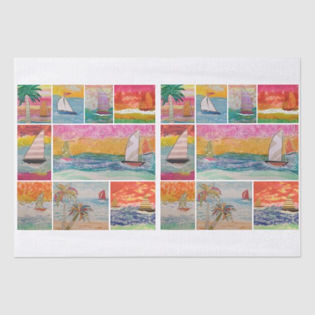 Sailboat Assortment Tissue Paper (Front)
