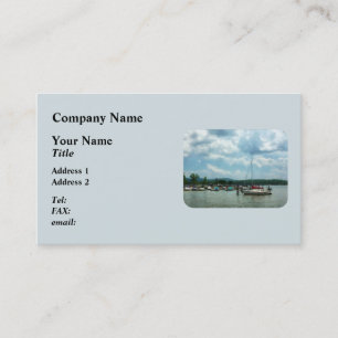 Sailboat at Dock Cold Springs NY Business Card