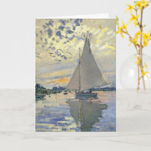 Sailboat at Le Petit-Gennevilliers by Claude Monet Card