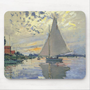 Sailboat at Le Petit-Gennevilliers by Claude Monet Mouse Pad