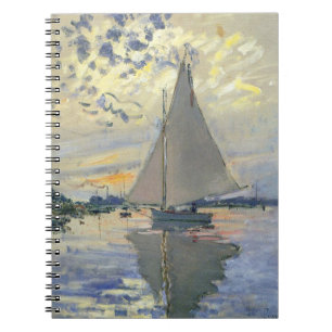 Sailboat at Le Petit-Gennevilliers by Claude Monet Notebook