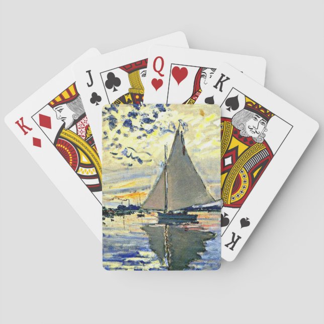 Sailboat at le Petit Gennevilliers PLAYING CARDS (Back)