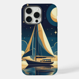 Sailboat at night iPhone 15 pro max case