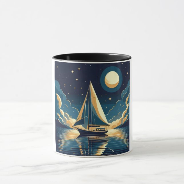 Sailboat at night mug (Center)
