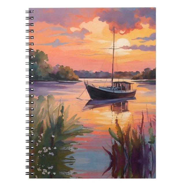 Sailboat at Sunrise Notebook (Front)
