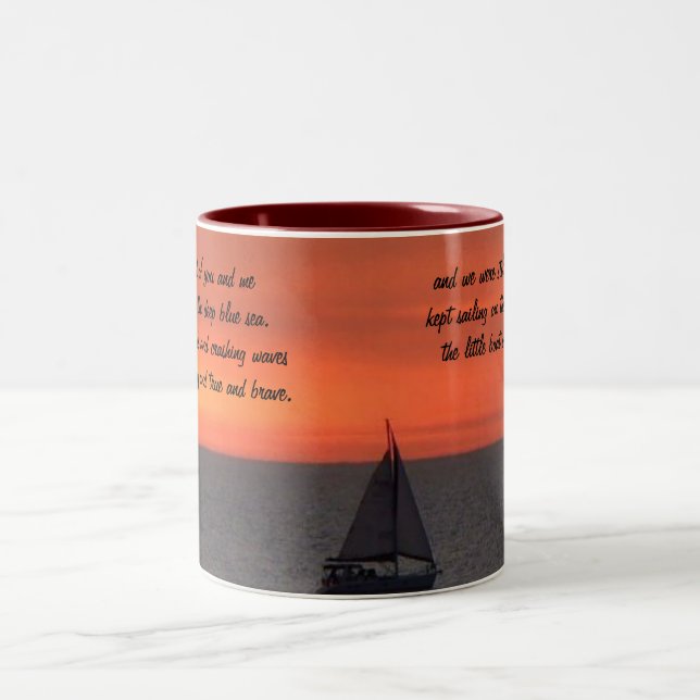 Sailboat At Sunset Ceramic Mug (Center)