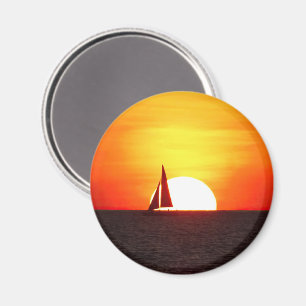 Sailboat at Sunset Magnet