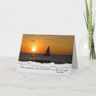 Sailboat At Sunset Sympathy Card
