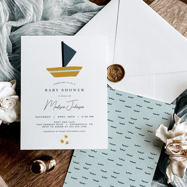 Sailboat Baby Shower Invitation (Creator Uploaded)