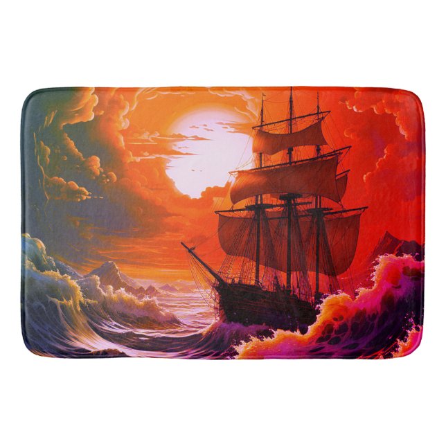 Sailboat Bath Mat (Front)