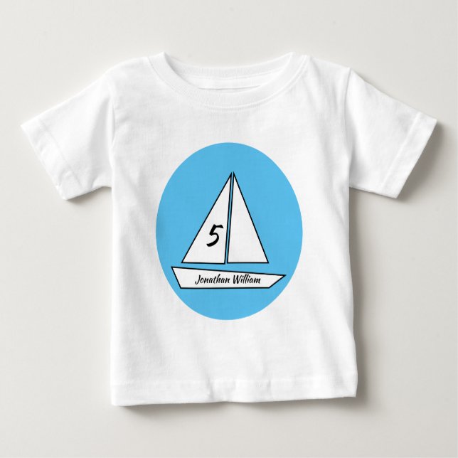 Sailboat Birthday  Baby T-Shirt (Front)