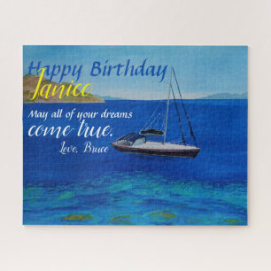 Sailboat Birthday Card Jigsaw Puzzle