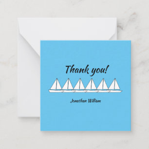 Sailboat Birthday Note of Thanks Card