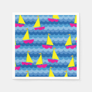 Sailboat Birthday Party Napkin