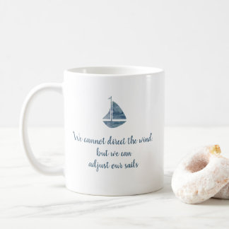 Sailboat Blue Adjust Sails Nautical Coffee Mug