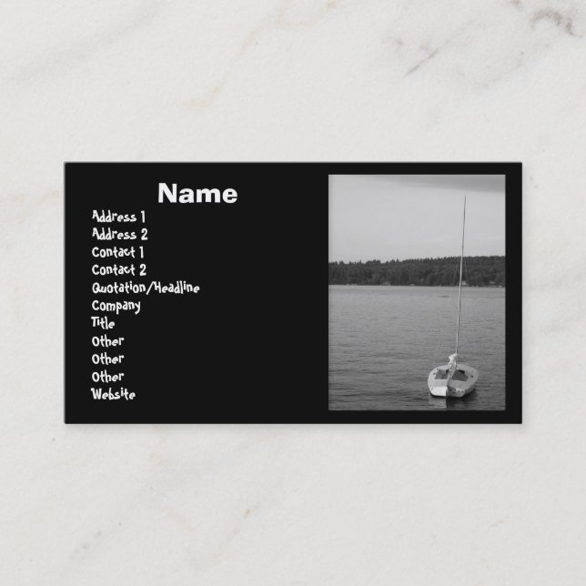 Sailboat Business Card Template (Front)