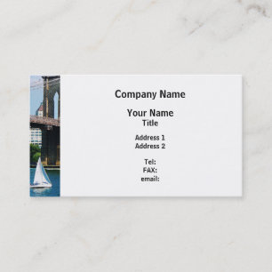 Sailboat by the Brooklyn Bridge Business Card
