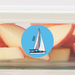 Sailboat cartoon illustration