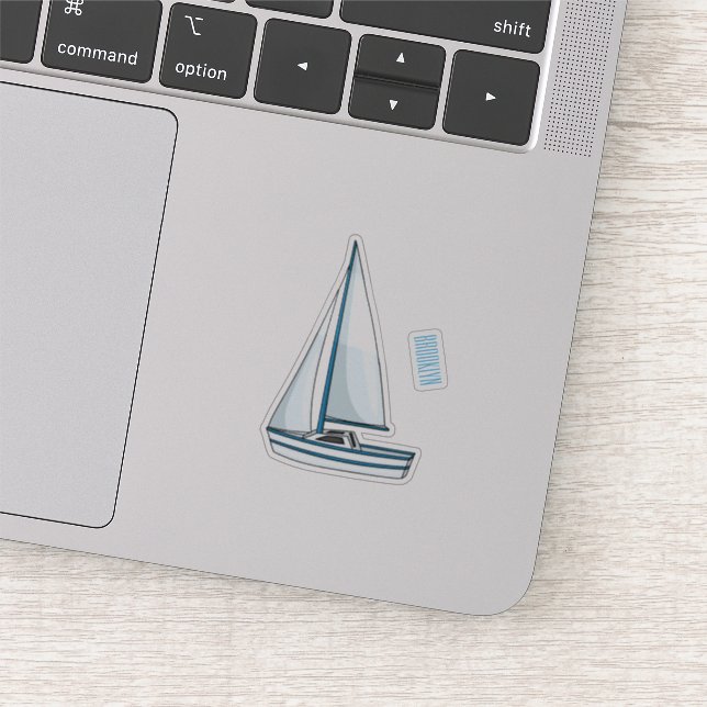 Sailboat cartoon illustration (Detail)