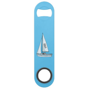 Sailboat cartoon illustration 
