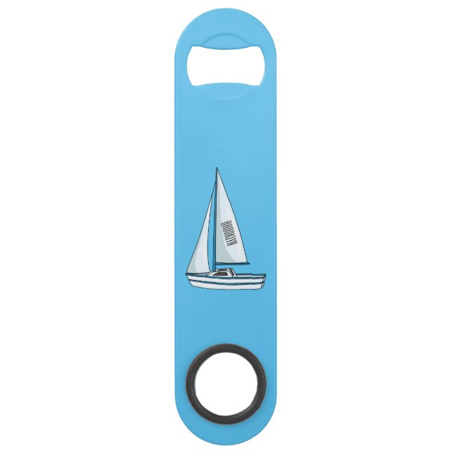Sailboat cartoon illustration  (Front)