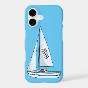 Sailboat cartoon illustration