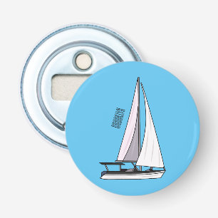 Sailboat cartoon illustration bottle opener