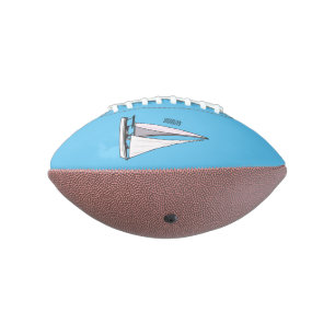 Sailboat cartoon illustration football