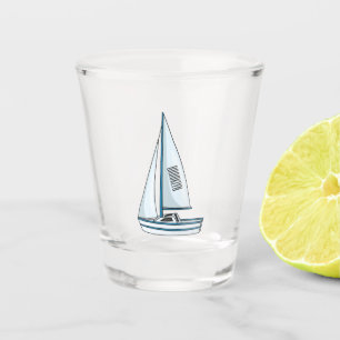 Sailboat cartoon illustration  shot glass