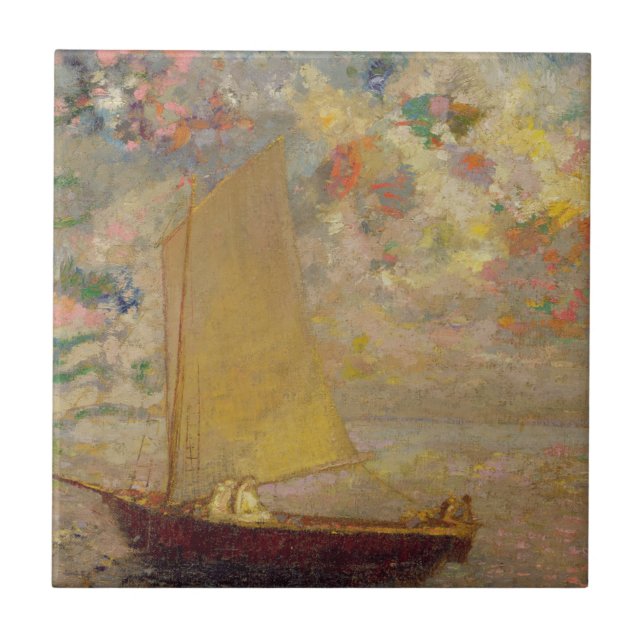 Sailboat Ceramic Tile (Front)