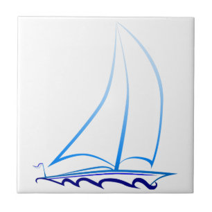 Sailboat Ceramic Tile