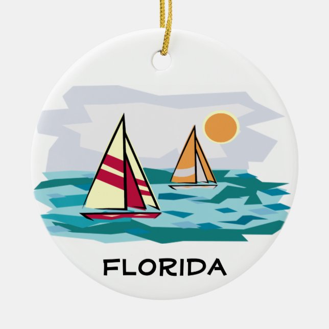 Sailboat Christmas Ornament (Front)