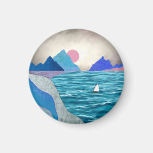 Sailboat Cove Landscape Magnet