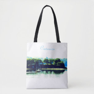 sailboat cruising tote bag