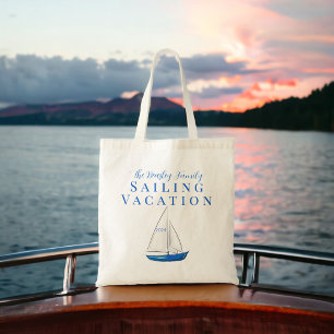 Sailboat Custom Sailing Reunion Vacation Tote Bag