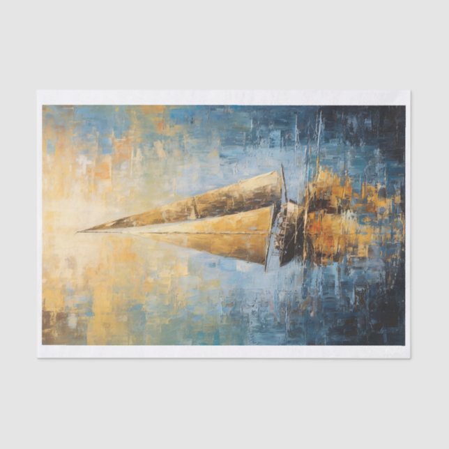 Sailboat Decoupage  Tissue Paper (Front)