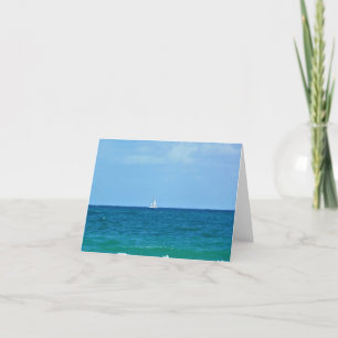 Sailboat, Fort Lauderdale, Florida Thank You Card