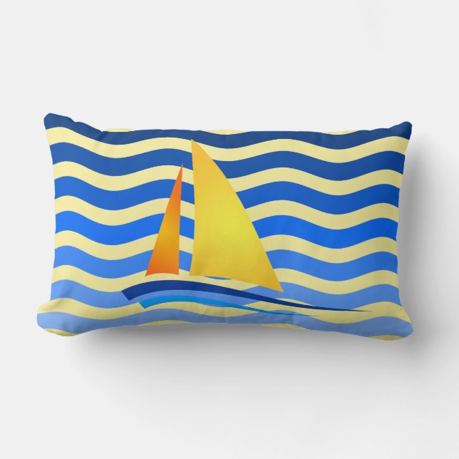 Sailboat Graphic Pillows (Front)