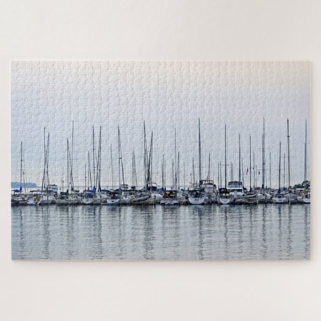 Sailboat Harbour Reflection - Bayfield, WI - 20x30 Jigsaw Puzzle (Horizontal)