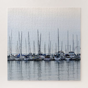 Sailboat Harbour Reflections - Bayfield, WI - 20x2 Jigsaw Puzzle